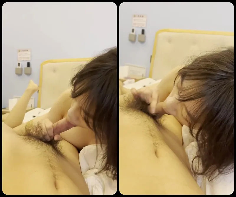 Gấu ngoan bú láp buồi bự của anh